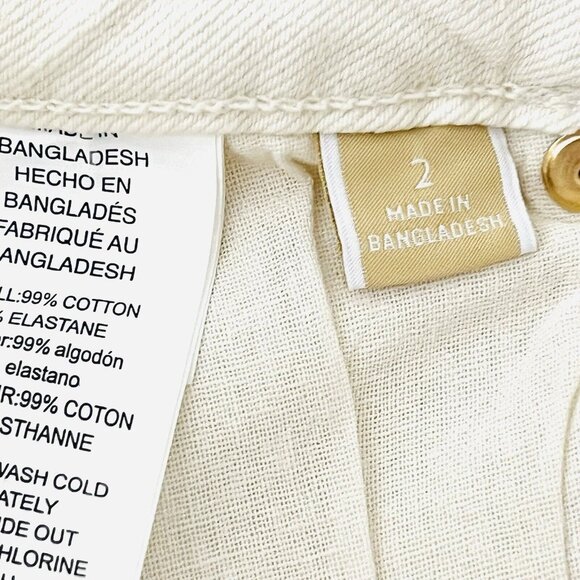 Michael Kors Women Selma Bootcut Stretch Jeans Size 2 High Rise Slim Bone Color - Picture 10 of 16